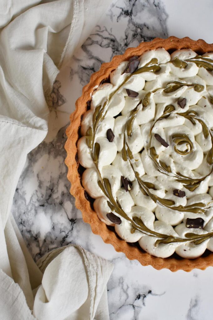 CROSTATA CIOCCOLATO E PISTACCHI
